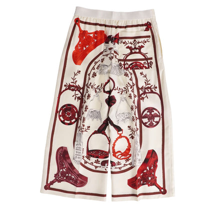 Hermes Pants Wide All Over Print Silk Bore — view 4