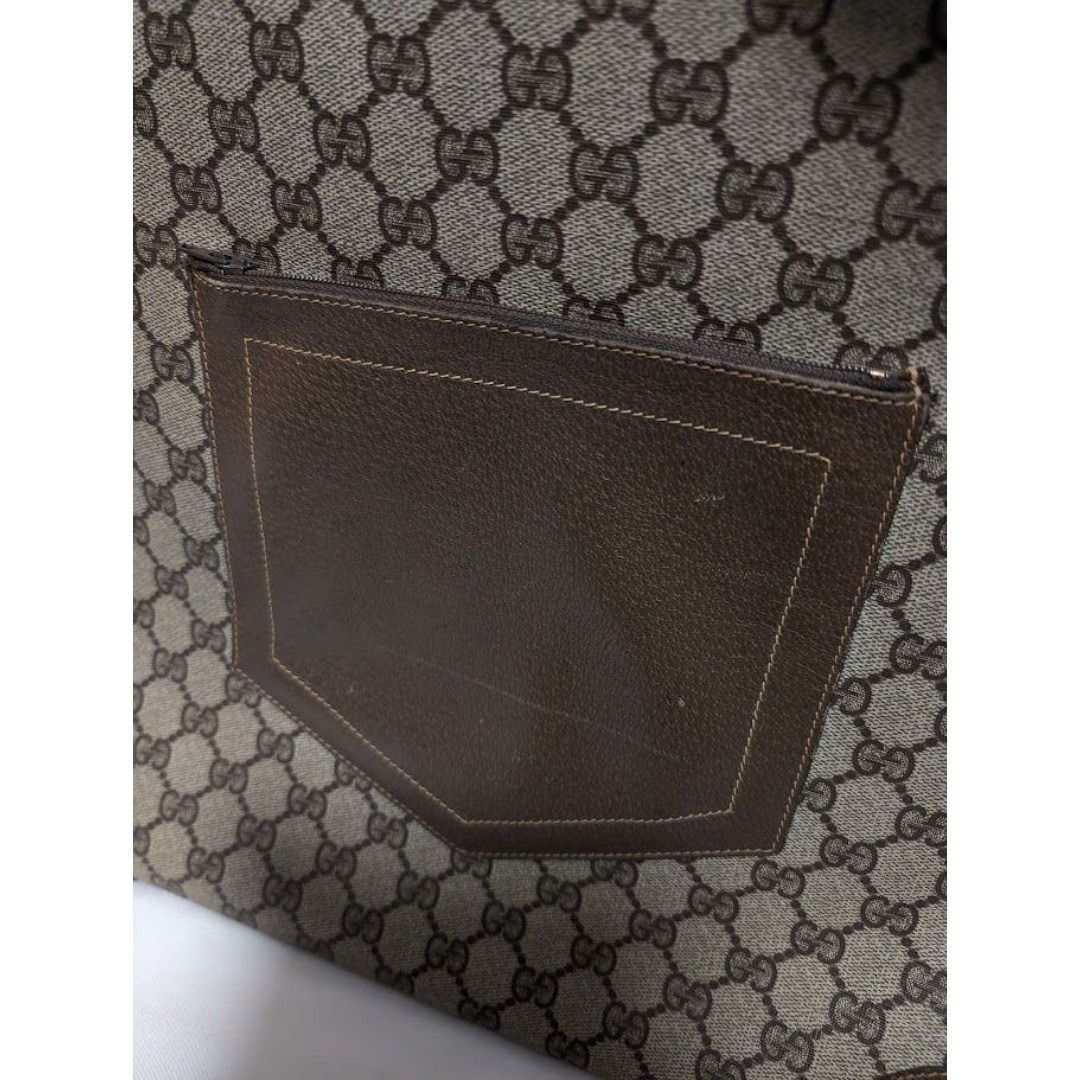 Gucci GG Supreme Sherry Line Leather Brown Tote Bag Vintage — view 4