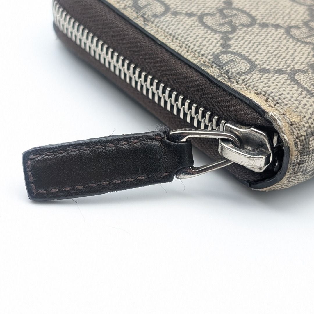 Gucci GG Supreme Sherry Line Bee Zip Around Wallet — view 6