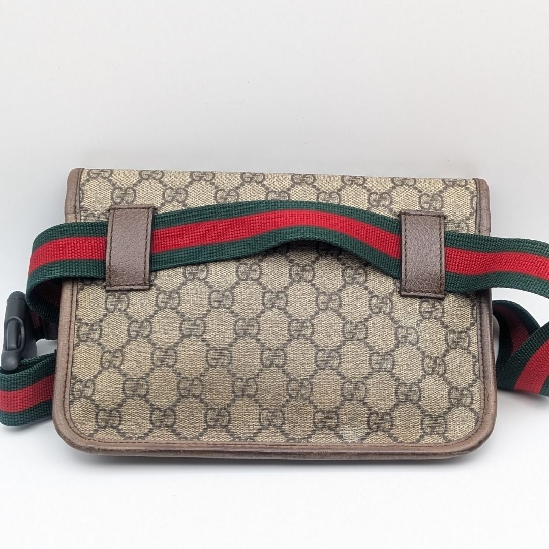 Gucci GG Supreme Neo Vintage Tiger Head Belt Bag Waist Pouch Brown — view 2