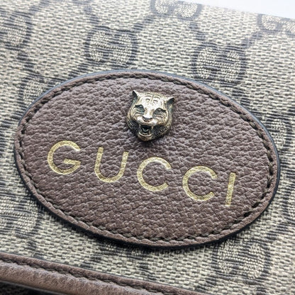 Gucci GG Supreme Neo Vintage Tiger Head Belt Bag Waist Pouch Brown — view 6