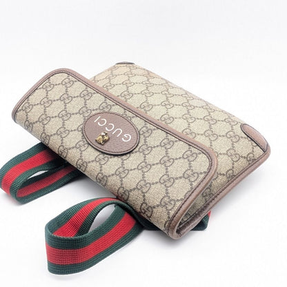 Gucci GG Supreme Neo Vintage Tiger Head Belt Bag Waist Pouch Brown — view 4