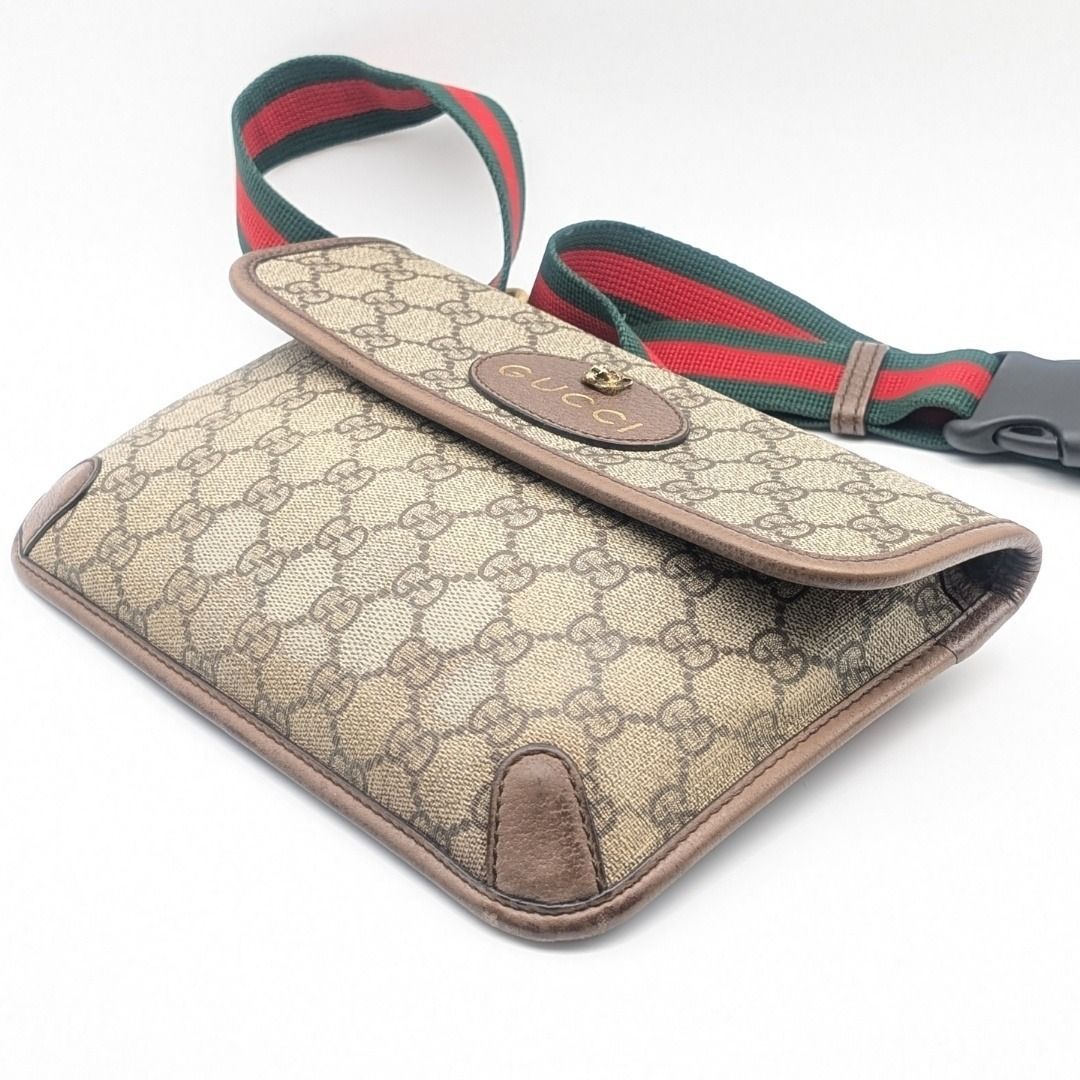 Gucci GG Supreme Neo Vintage Tiger Head Belt Bag Waist Pouch Brown — view 3