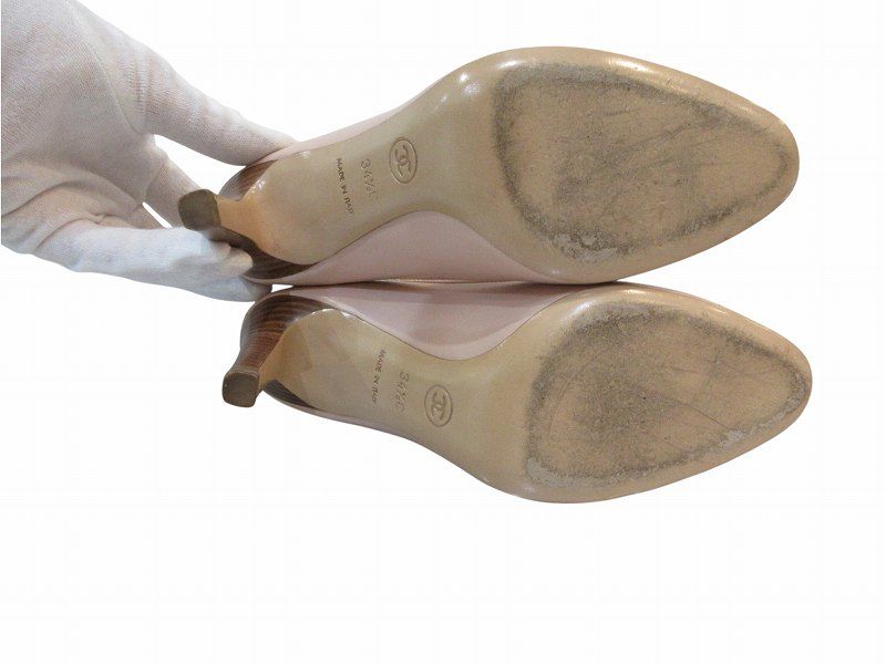 Chanel Pumps CC Logo Pink Heels — view 5