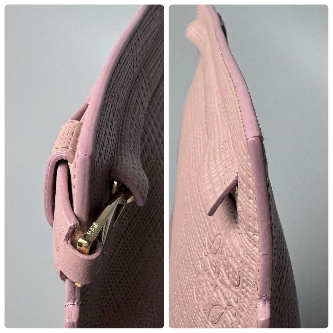 Loewe T Pouch Clutch Pink Beige Anagram — view 7