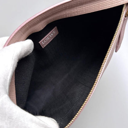 Loewe T Pouch Clutch Pink Beige Anagram — view 3