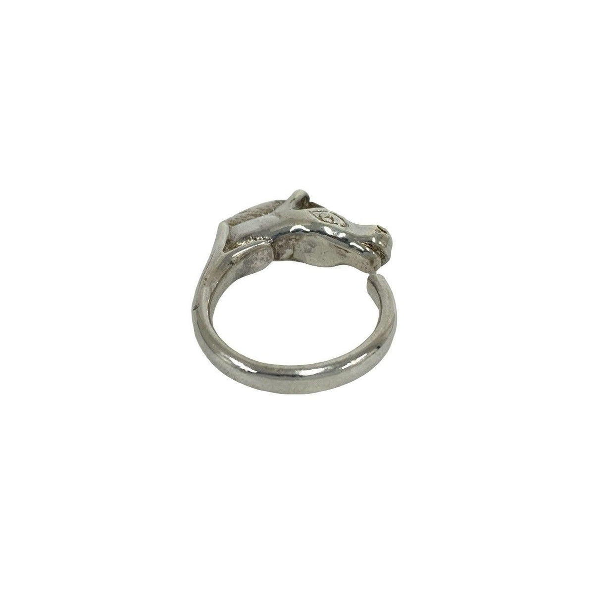 Hermes Vintage Cheval Hose Ring 925 Sterling Silver — view 6