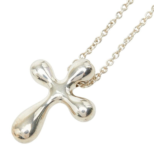 Tiffany & Co Elsa Peretti Small Cross Chain Pendant 925 Sterling Silver