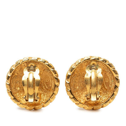 Chanel Vintage CC Logo Earrings Gold Plated — view 2