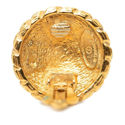 Chanel Vintage CC Logo Earrings Gold Plated — view 3