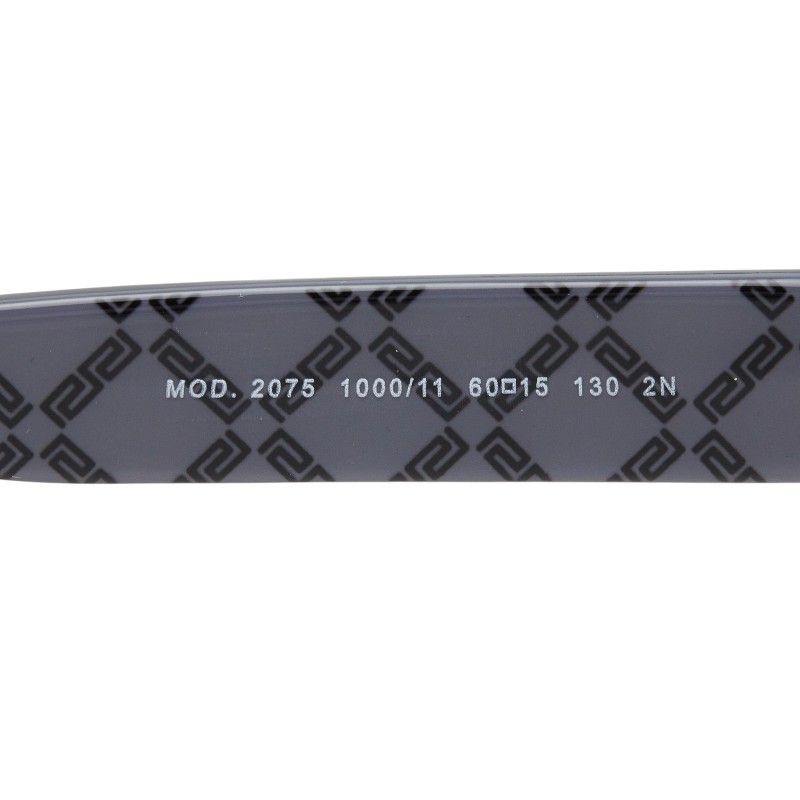 Versace Logo Sunglasses Black Silver Gray Acetate Metal Eyewear — view 5