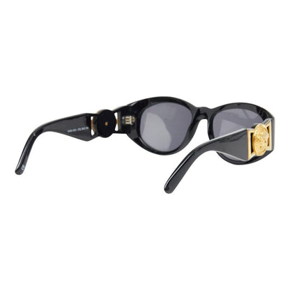 Versace Side Medusa Sunglasses Black Gold Acetate Eyewear — view 3