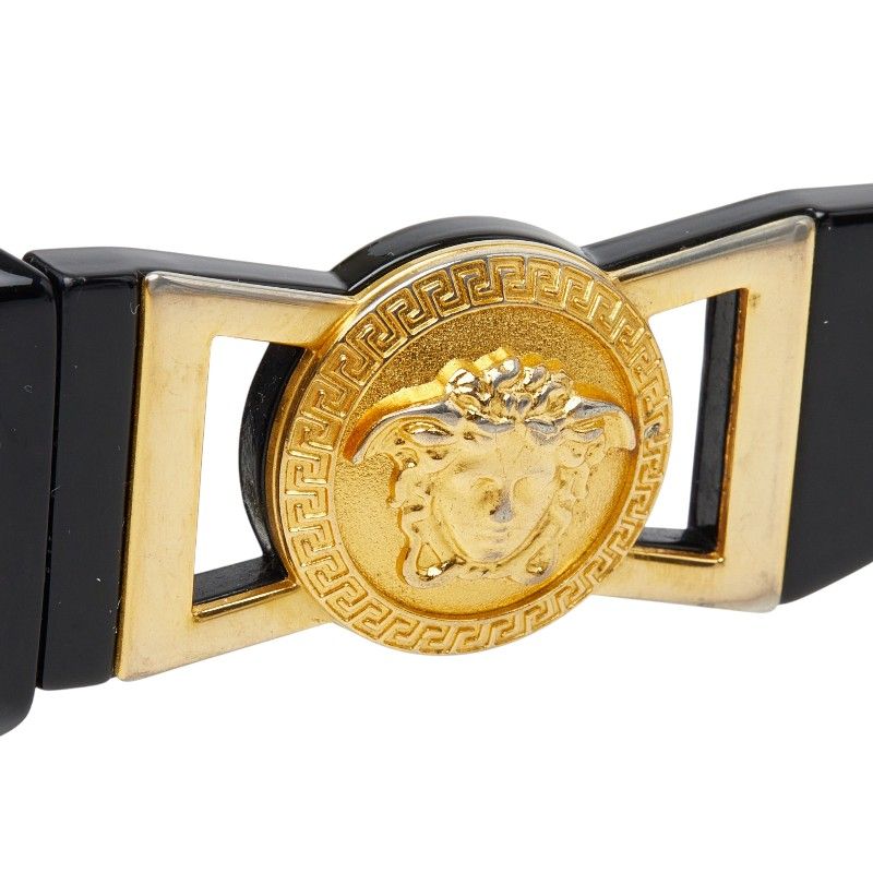 Versace Side Medusa Sunglasses Black Gold Acetate Eyewear — view 4