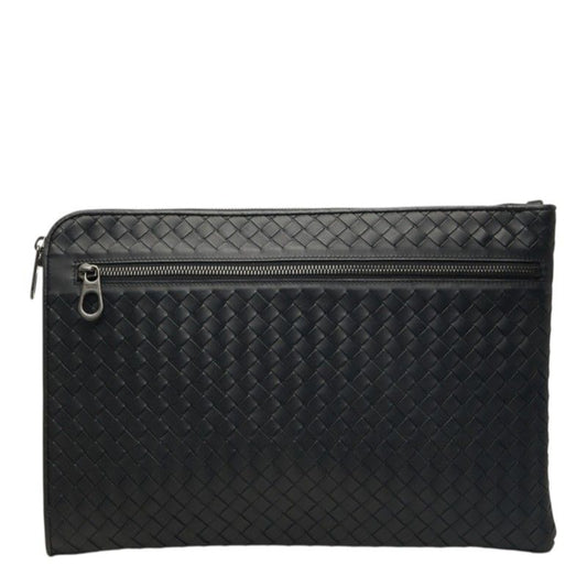 Bottega Veneta Intrecciato Clutch Black Leather