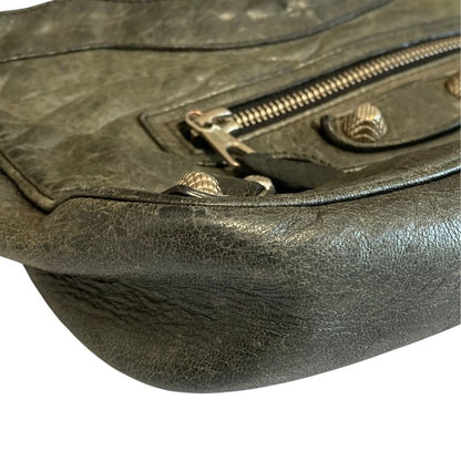 Balenciaga Giant Hip Leather Shoulder Bag Khaki — view 8