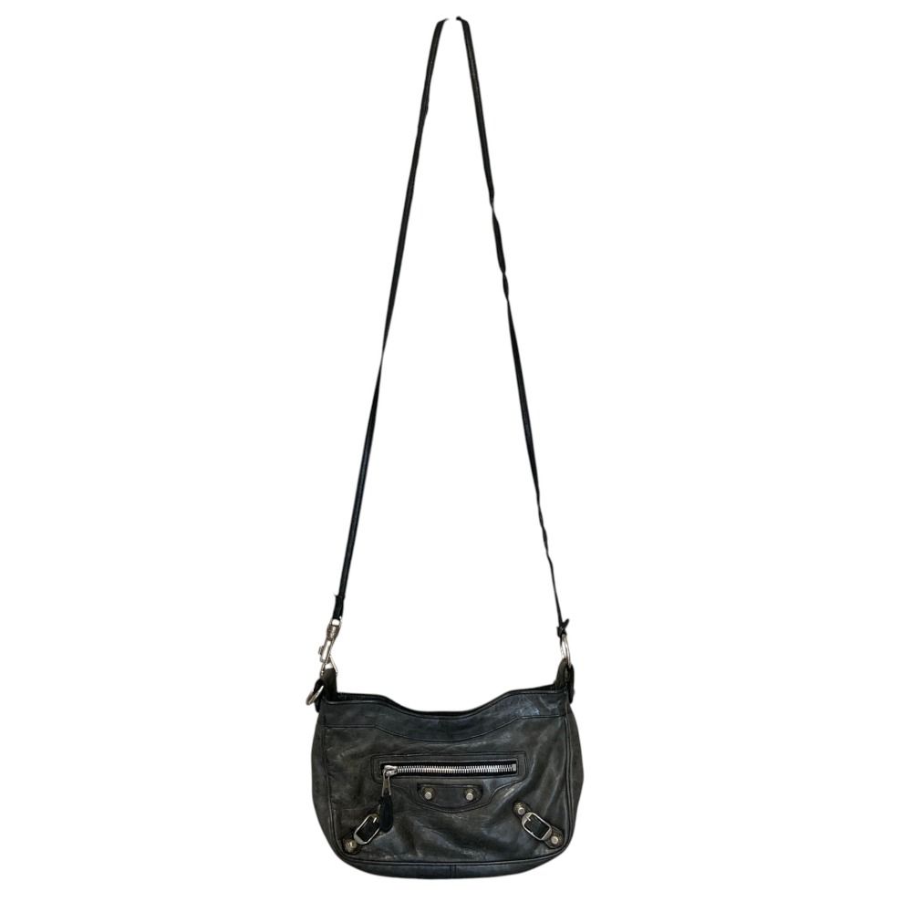 Balenciaga Giant Hip Leather Shoulder Bag Khaki — view 2