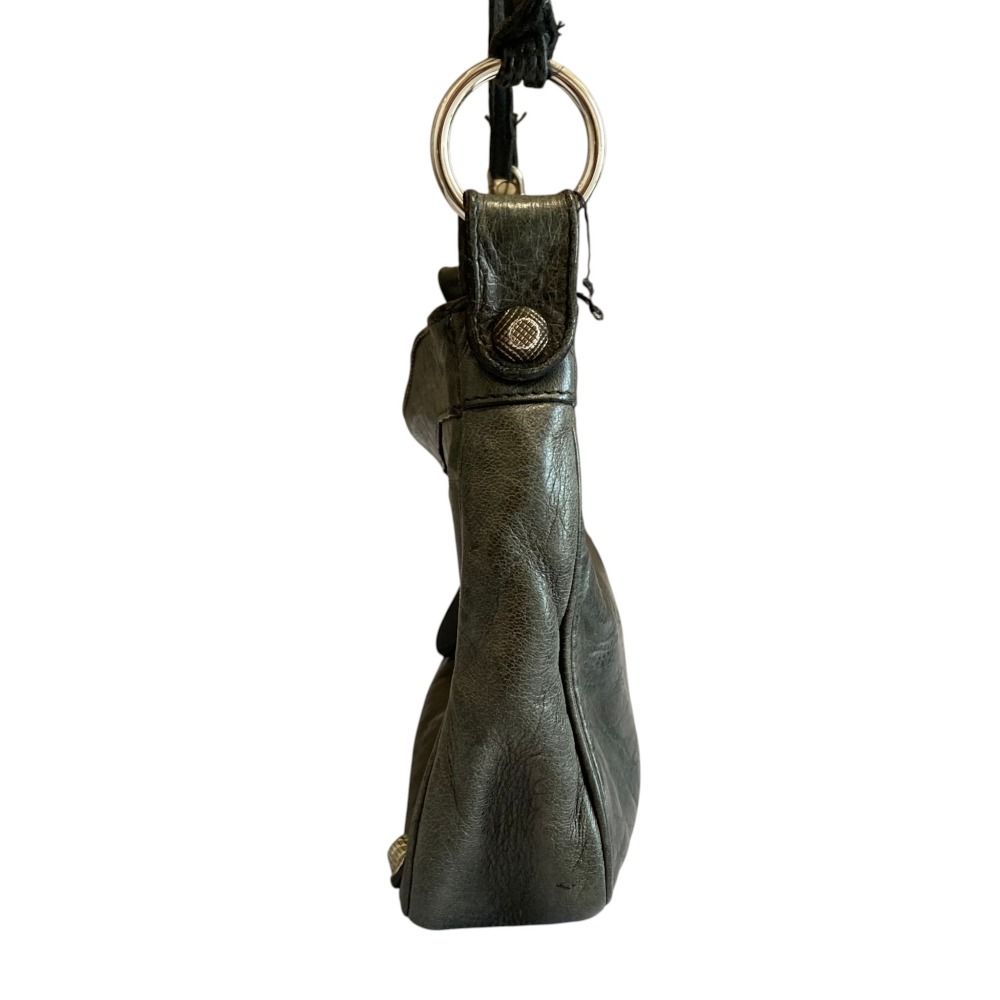 Balenciaga Giant Hip Leather Shoulder Bag Khaki — view 5