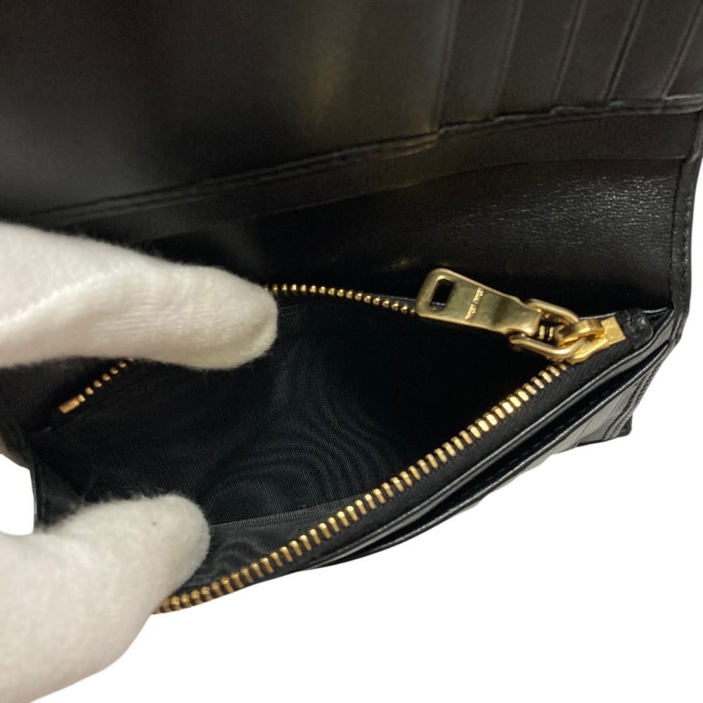 Miu Miu Leather Bifold Wallet with Band Black — view 7