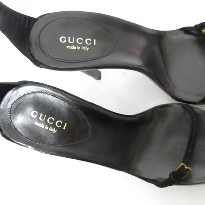Gucci Ankle Strap High Sandals 34c Black — view 5