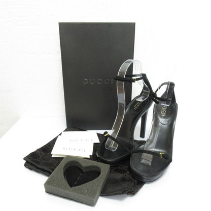 Gucci Ankle Strap High Sandals 34c Black — view 7