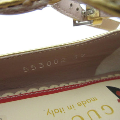 Gucci Yuko Higuchi Ankle Strap Ballet Shoes Flat Pumps Kids Gold — view 7