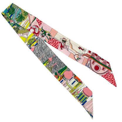 Hermes Animapolis Twilly Ribbon Scarf Multicolor — view 3