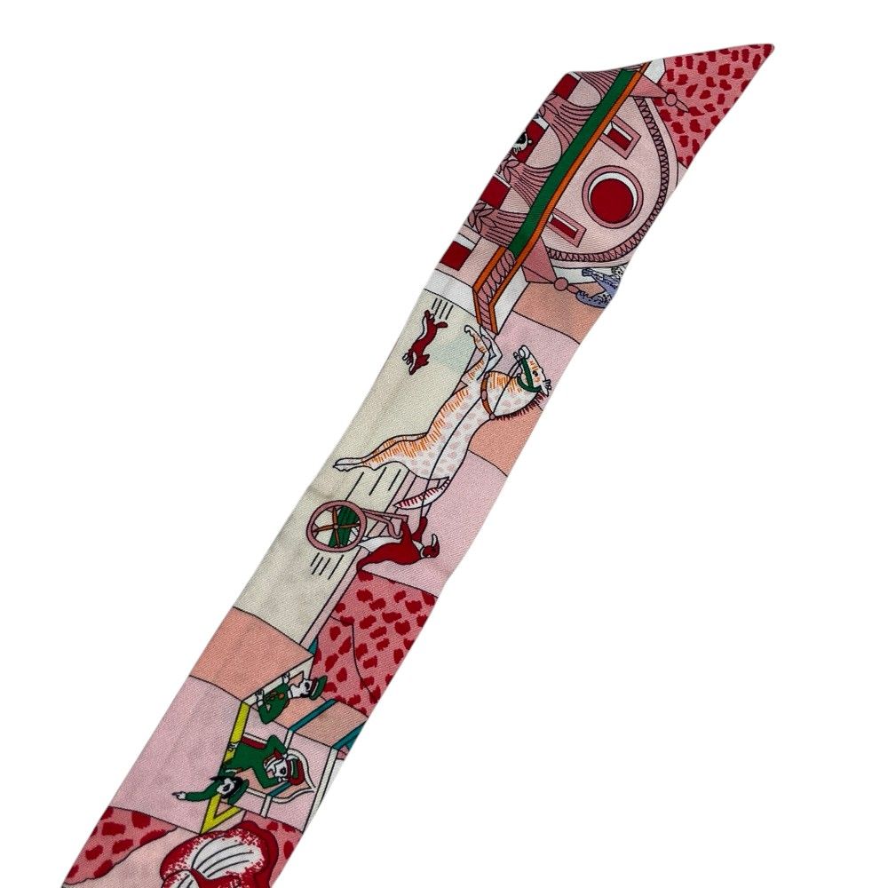 Hermes Animapolis Twilly Ribbon Scarf Multicolor — view 4