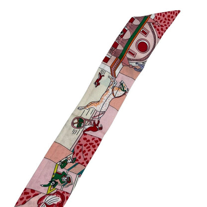 Hermes Animapolis Twilly Ribbon Scarf Multicolor — view 4