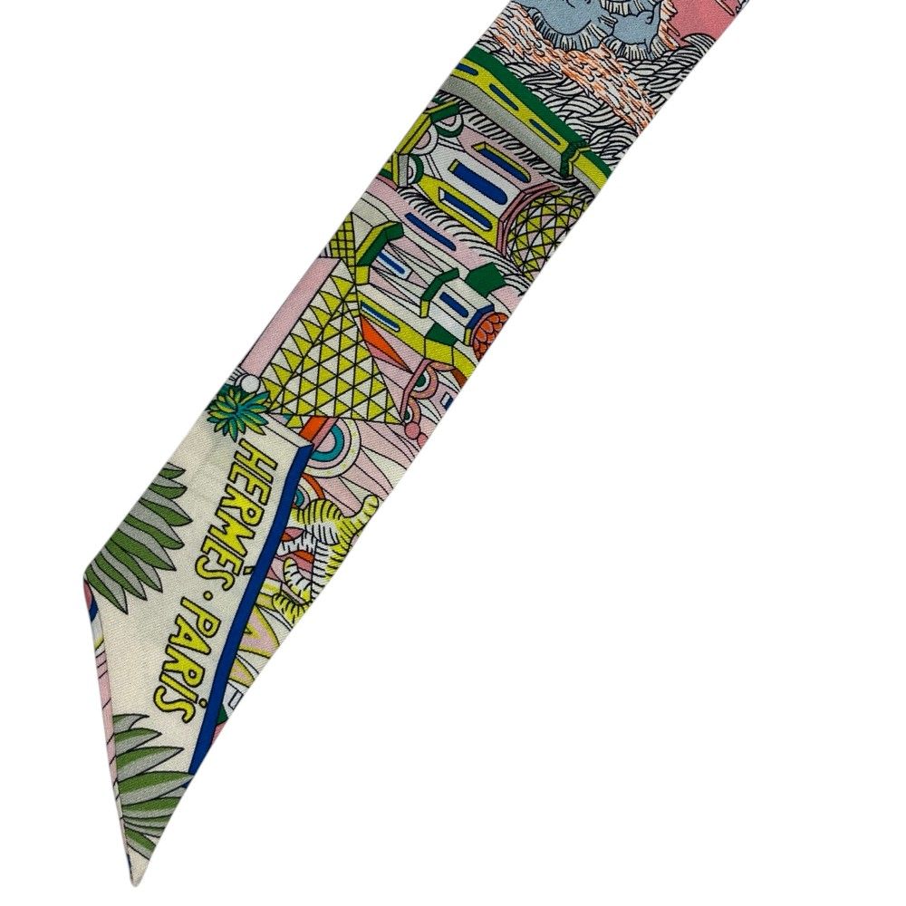 Hermes Animapolis Twilly Ribbon Scarf Multicolor — view 6