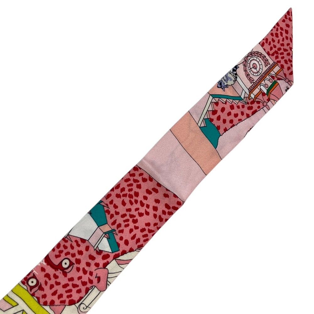 Hermes Animapolis Twilly Ribbon Scarf Multicolor — view 7