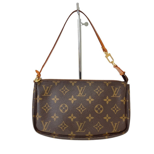 Louis Vuitton Monogram Pochette Soir Pouch Brown