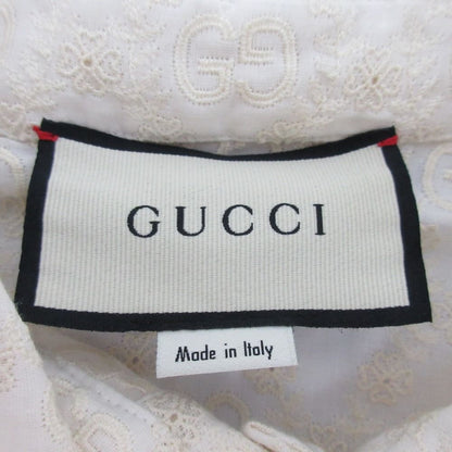 Gucci GG Jacquard Pullover Tunic Blouse White Sweater — view 7