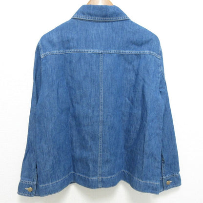 Max Mara S Smmgalante Cotton Linen Jacket Indigo 42 — view 2