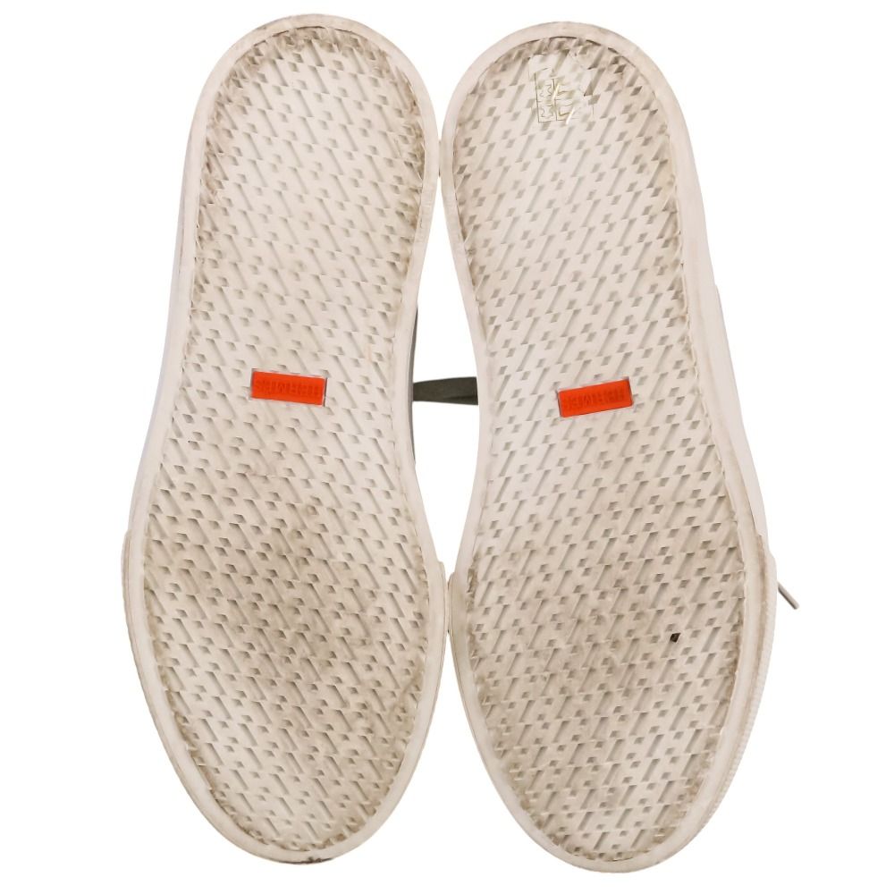 Hermes District Leather High-Top Sneakers White — view 7