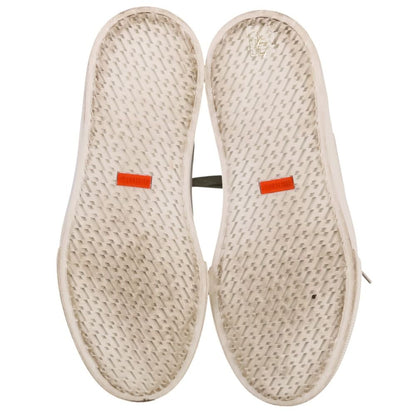 Hermes District Leather High-Top Sneakers White — view 7