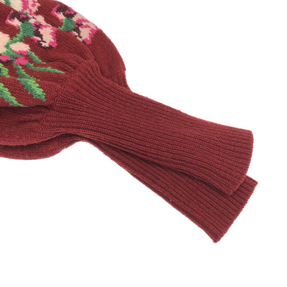 Gucci Flower Knit Cardigan Red XS — view 4