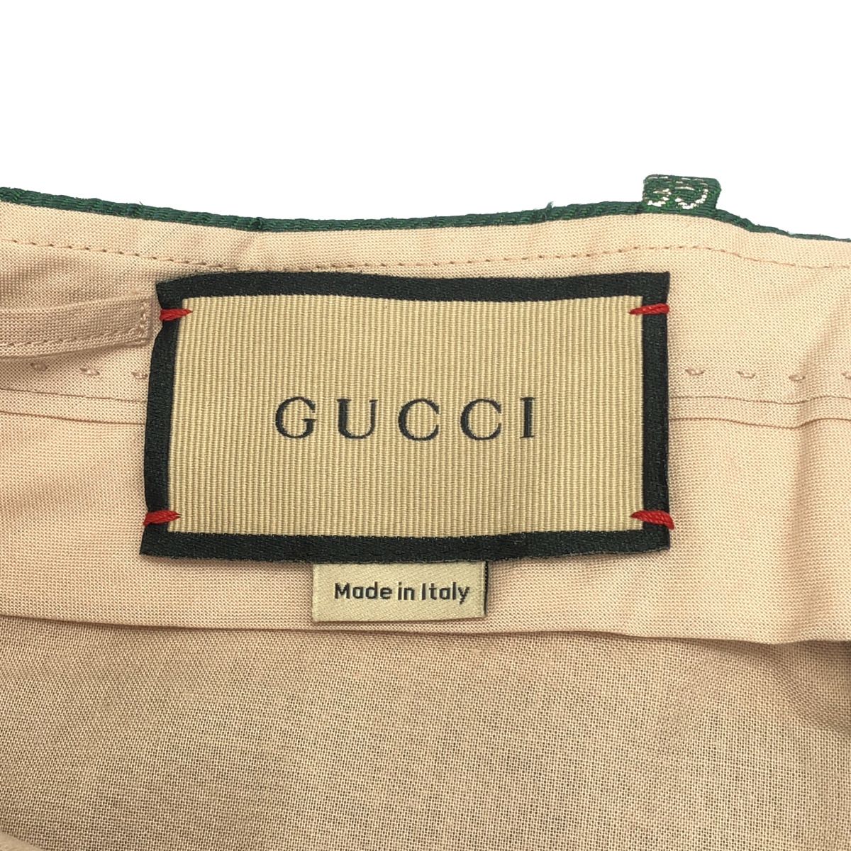 Gucci GG Lame Cropped Trousers Pants Zaglx Green 38 — view 3