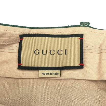 Gucci GG Lame Cropped Trousers Pants Zaglx Green 38 — view 3