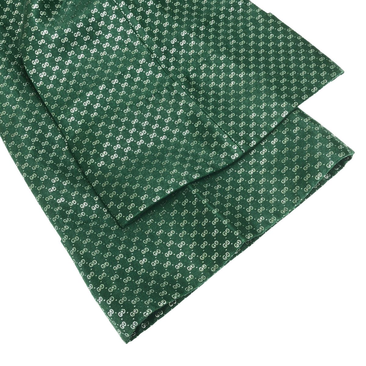 Gucci GG Lame Cropped Trousers Pants Zaglx Green 38 — view 5