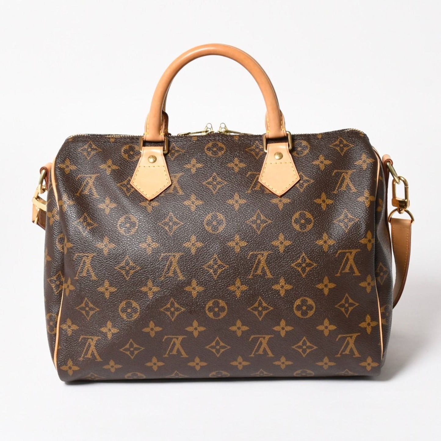 Louis Vuitton Monogram Speedy Bandouliere 30 Handbag Brown Gold — view 2