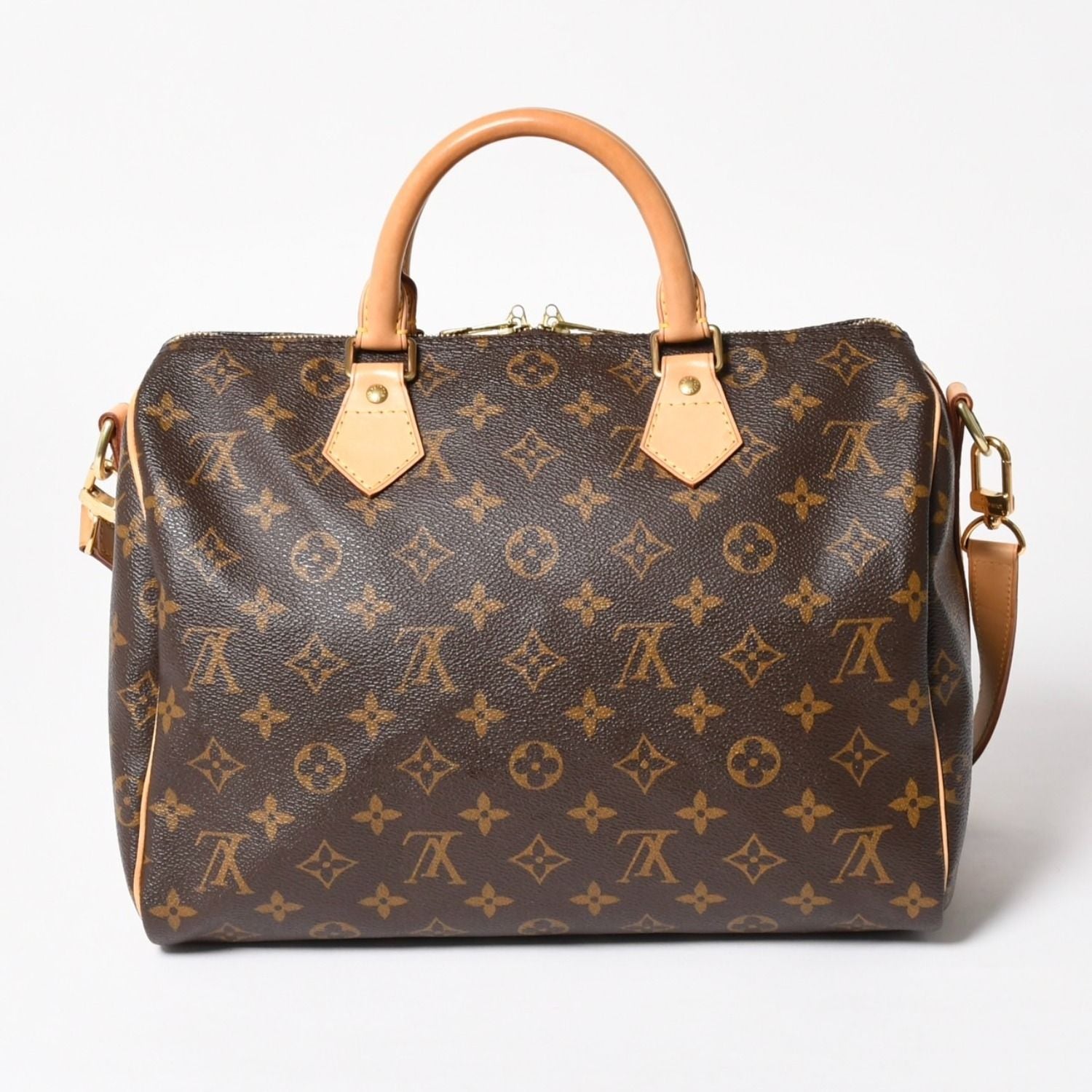 Louis Vuitton Monogram Speedy Bandouliere 30 Handbag Brown Gold — view 2