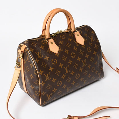 Louis Vuitton Monogram Speedy Bandouliere 30 Handbag Brown Gold — view 3