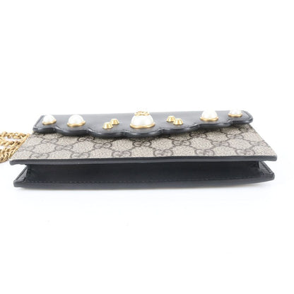 Gucci GG Supreme Chain Wallet Leather Crossbody — view 5