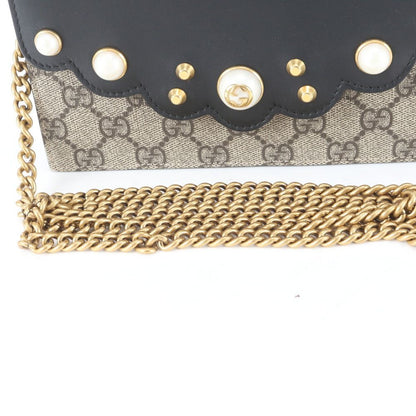 Gucci GG Supreme Chain Wallet Leather Crossbody — view 2