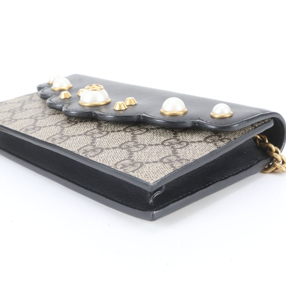 Gucci GG Supreme Chain Wallet Leather Crossbody — view 6
