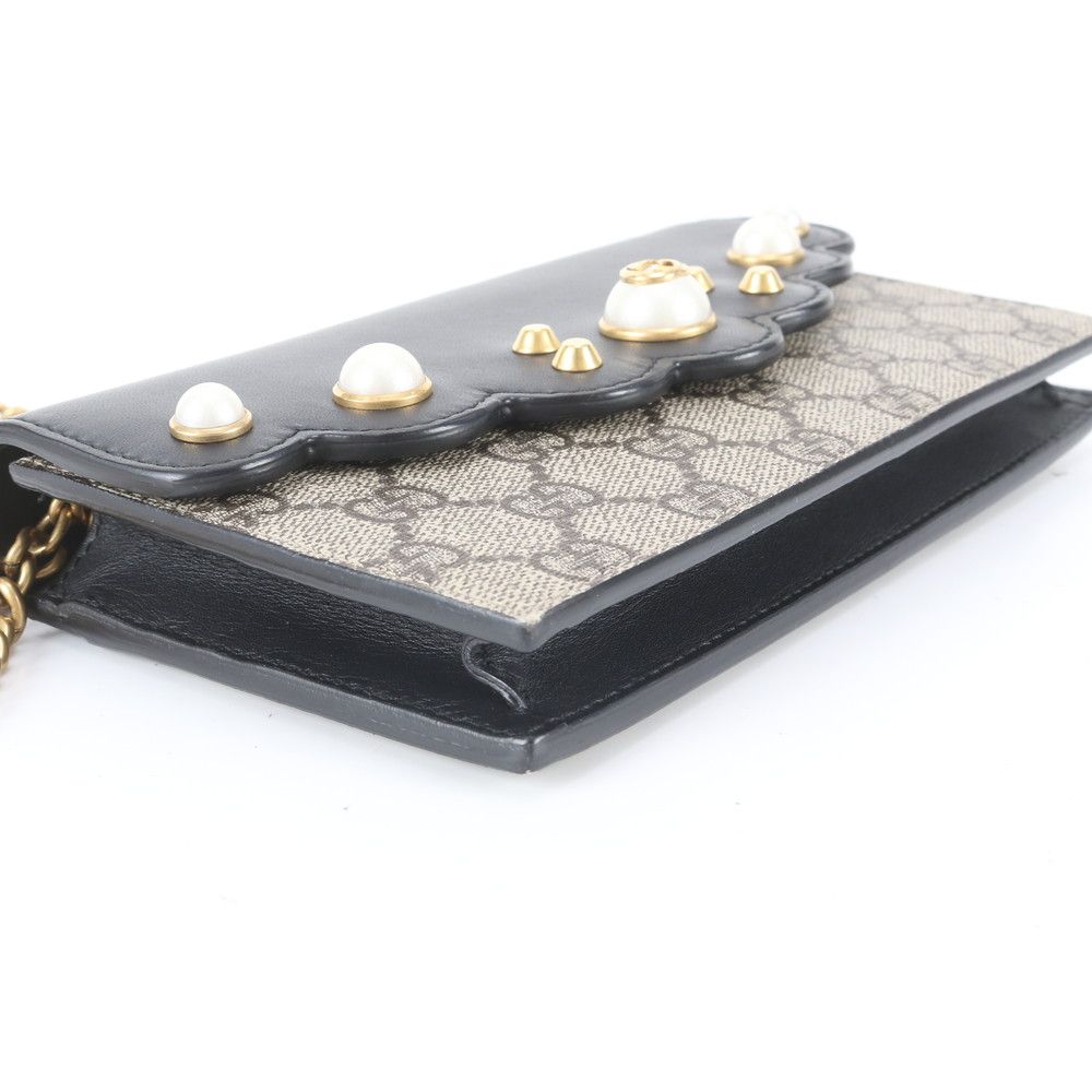 Gucci GG Supreme Chain Wallet Leather Crossbody — view 4