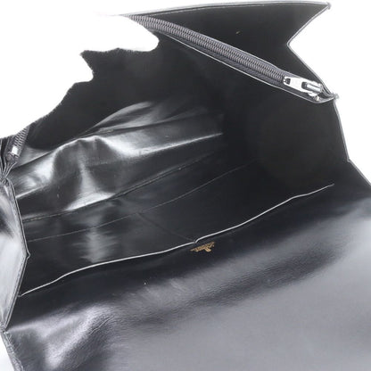 Loewe Leather 2-Way Shoulder Bag Tote Hand Black — view 6