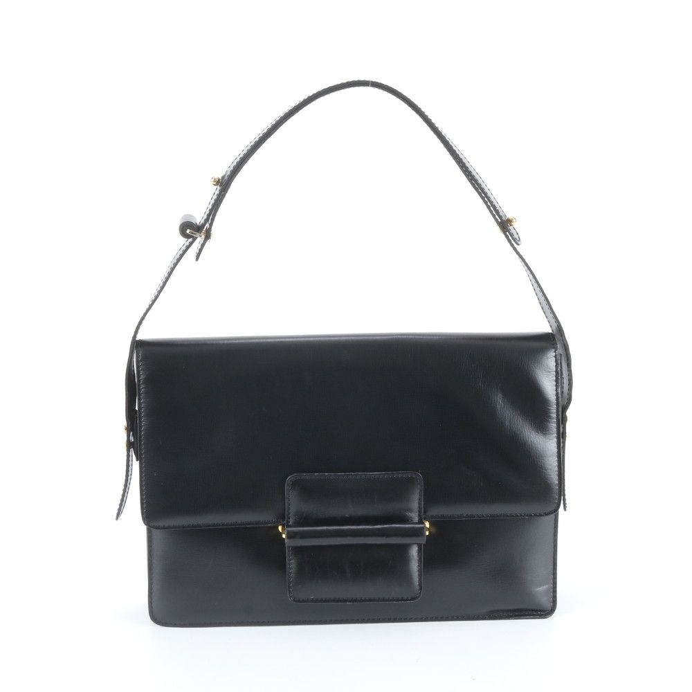 Loewe Leather 2-Way Shoulder Bag Tote Hand Black