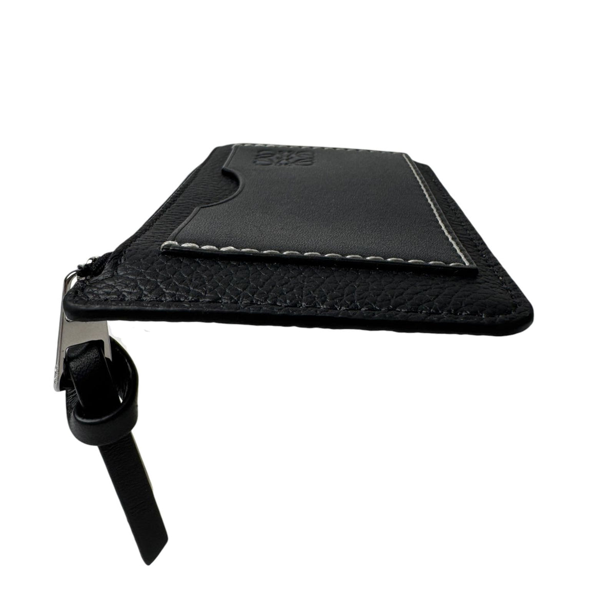 Loewe Anagram L-shaped Zipper Coin Purse Card Case Black — view 4