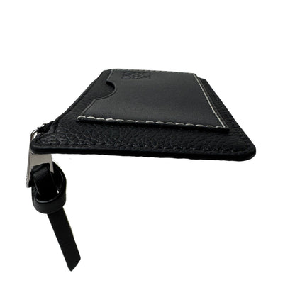 Loewe Anagram L-shaped Zipper Coin Purse Card Case Black — view 4